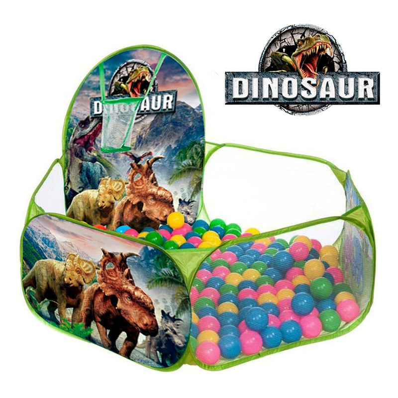 Piscina + 100 Pelotas 120cm Niños Dinosaurio Tienda Jurásica