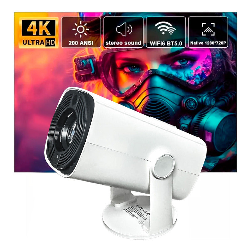 Proyector Smart Portátil 1000lm Android 11.0 Ultra Hd 120p