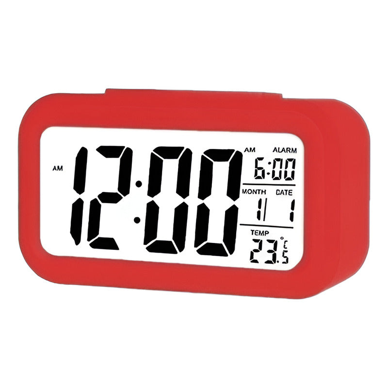 Reloj Despertador Digital Luz Lcd Temperatura Fecha 62115