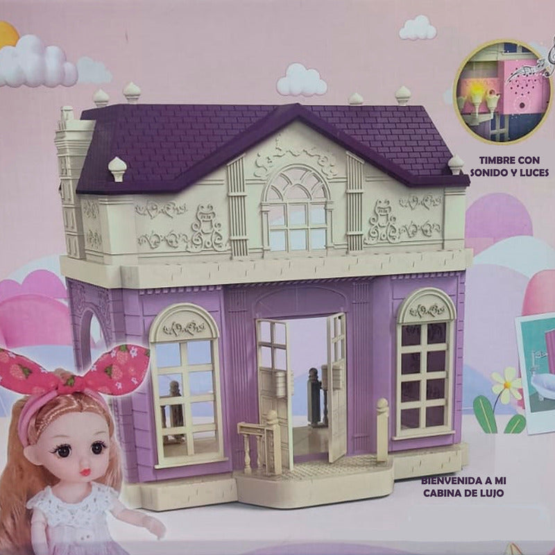 Casa De Muñeca Showerroom Muñeca Musica Luces Princess Villa