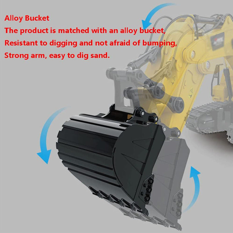Auto A Control Excavadora Brazo Eléctrico Sonido Humo Luces