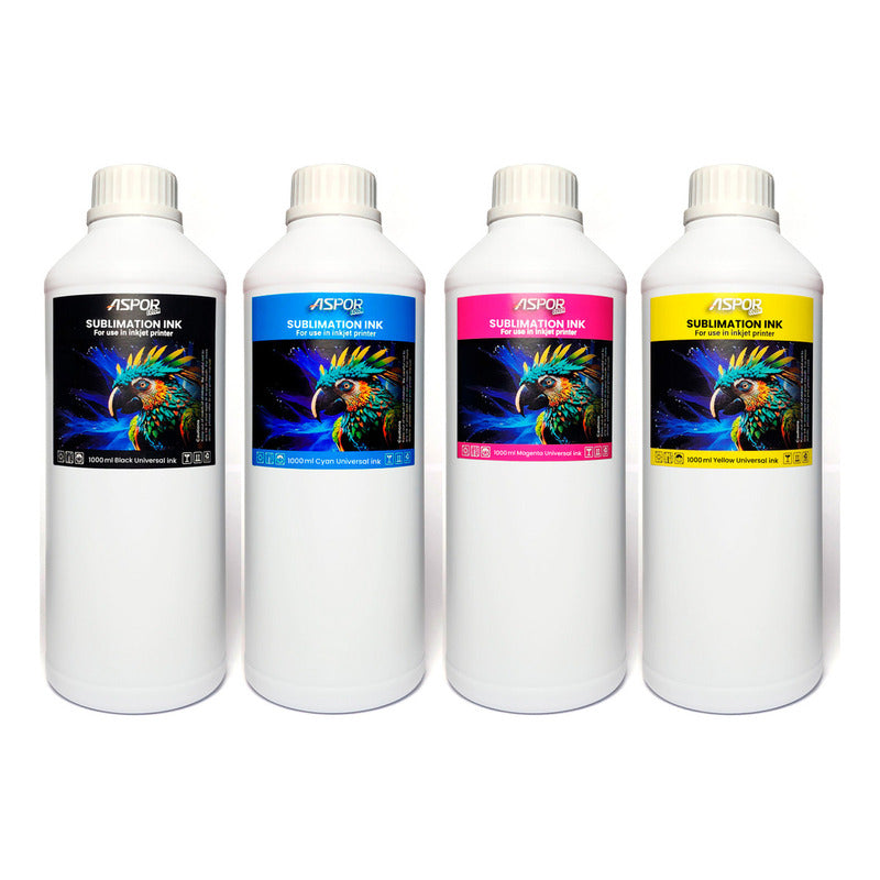 4 Tintas Para Sublimación 1000ml C/u Colores Premium Surtido