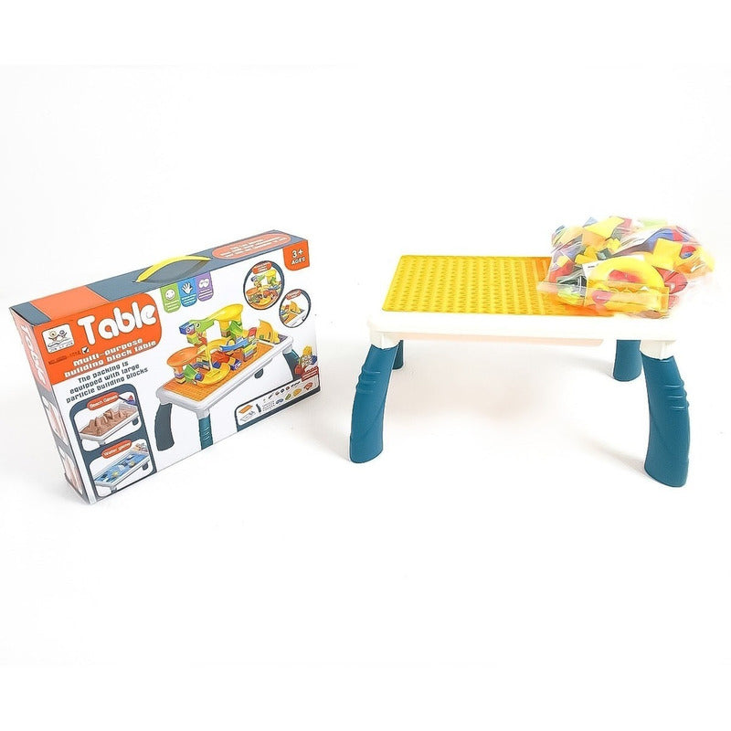 Mesa De Bloques Construccion Con 106 Piezas