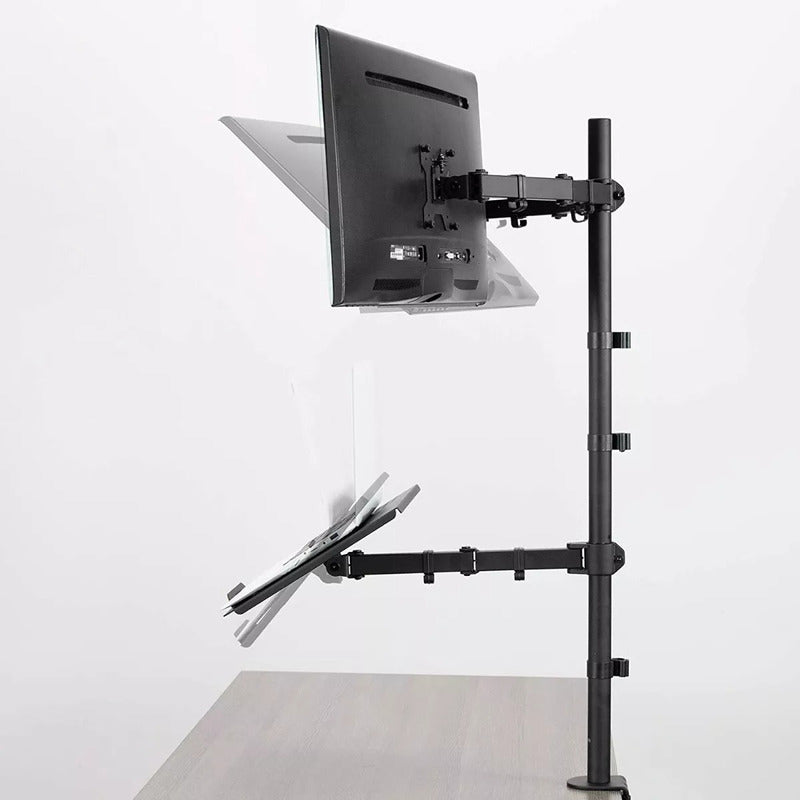 Soporte Escritorio Monitor Notebook Triple 10 a 32 Pulgadas Con Brazo