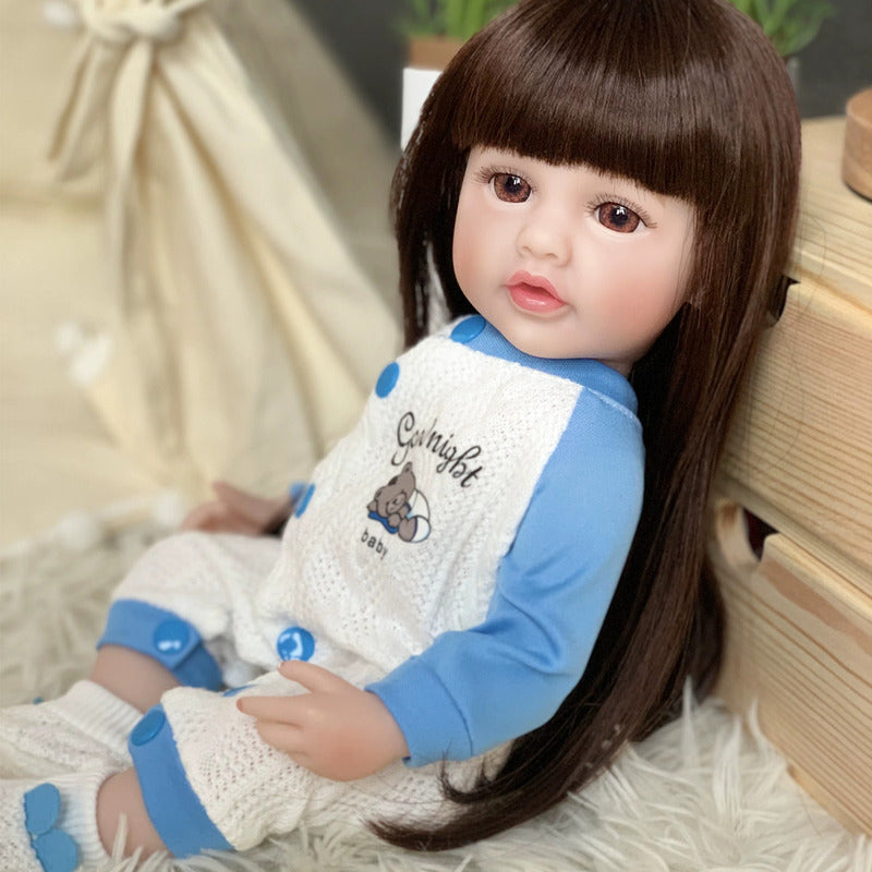 Muñeca Reborn Bebe Super Realista 55cm Silicona Lovely