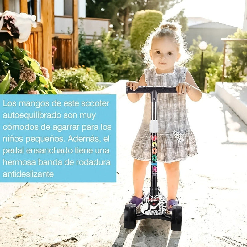 Monopatin Scooter 3 Ruedas Con Luz Led Niños  y Niñas