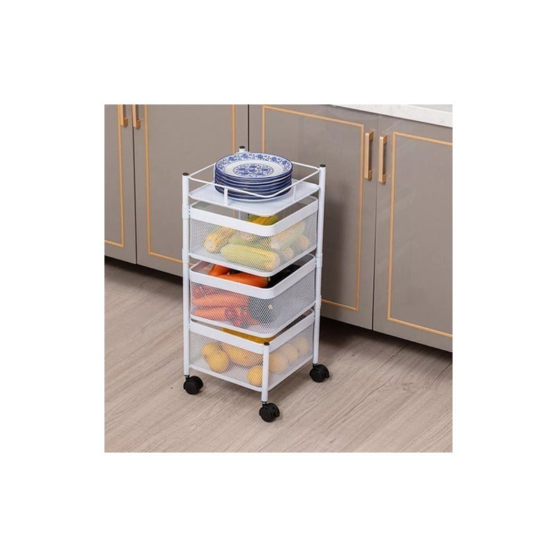Estante Organizador Verdulero Frutero Metal Giratorio 5 Piso