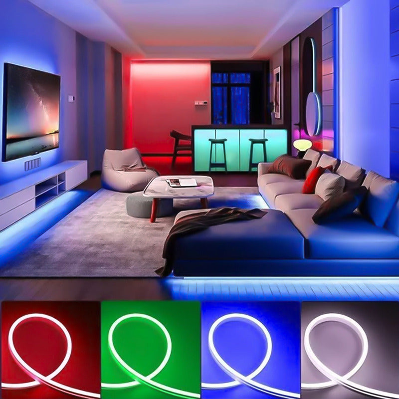 Cinta Led Tira Neon Flex De 5 Metros Luz 12v
