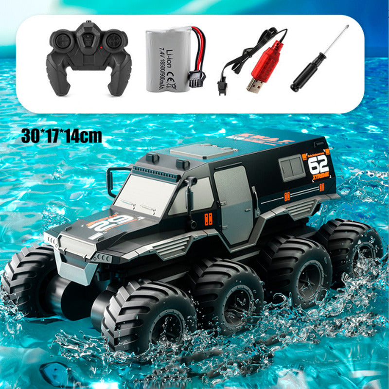 Carro Anfibio A Control Remoto Swat 8x8 2.4ghz Todo Terreno