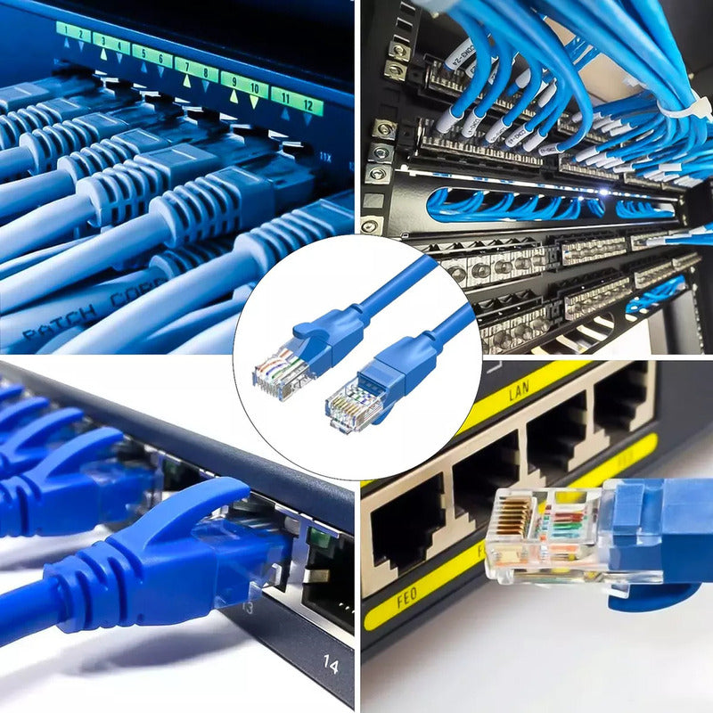 Cable De Red Cat6 Lan 50 Metros Alta Transferencia De Datos