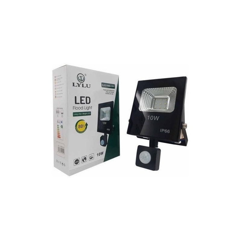 Pack 3 Foco Led Con Sensor De Movimiento 10w Ip66 Exterior