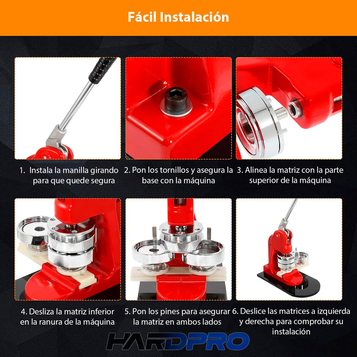 Maquina Prensa De Chapitas Con Matriz De 58mm Con 100 Chapitas