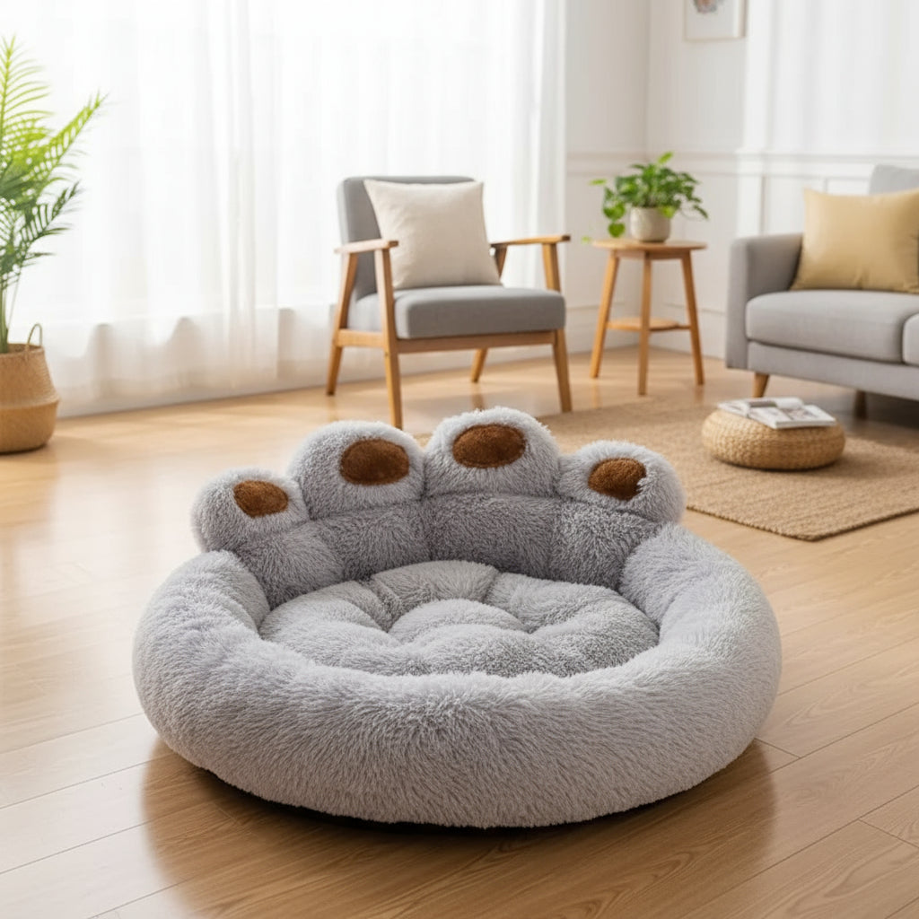 Cama Perro Premium Aspor Pata Lavable Antiestrés 90cm Gris Oscuro