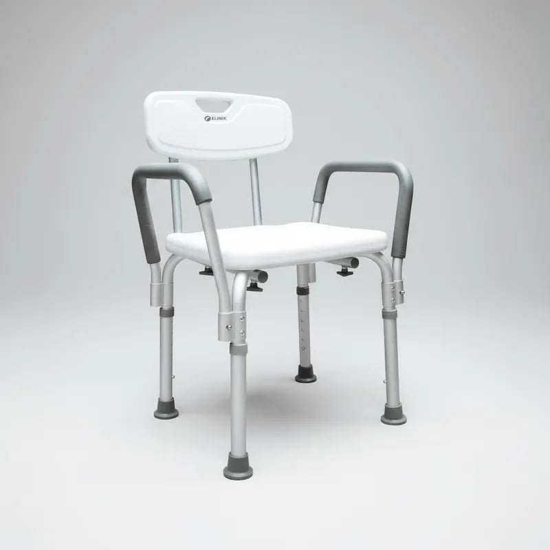 Silla Ducha Baño Respaldo Apoyabrazos Klinik