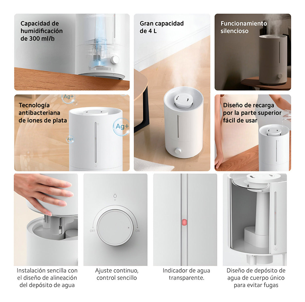 Humidificador Aire Xiaomi Smart Humidifier 2 Lite Eu 4l Blanco