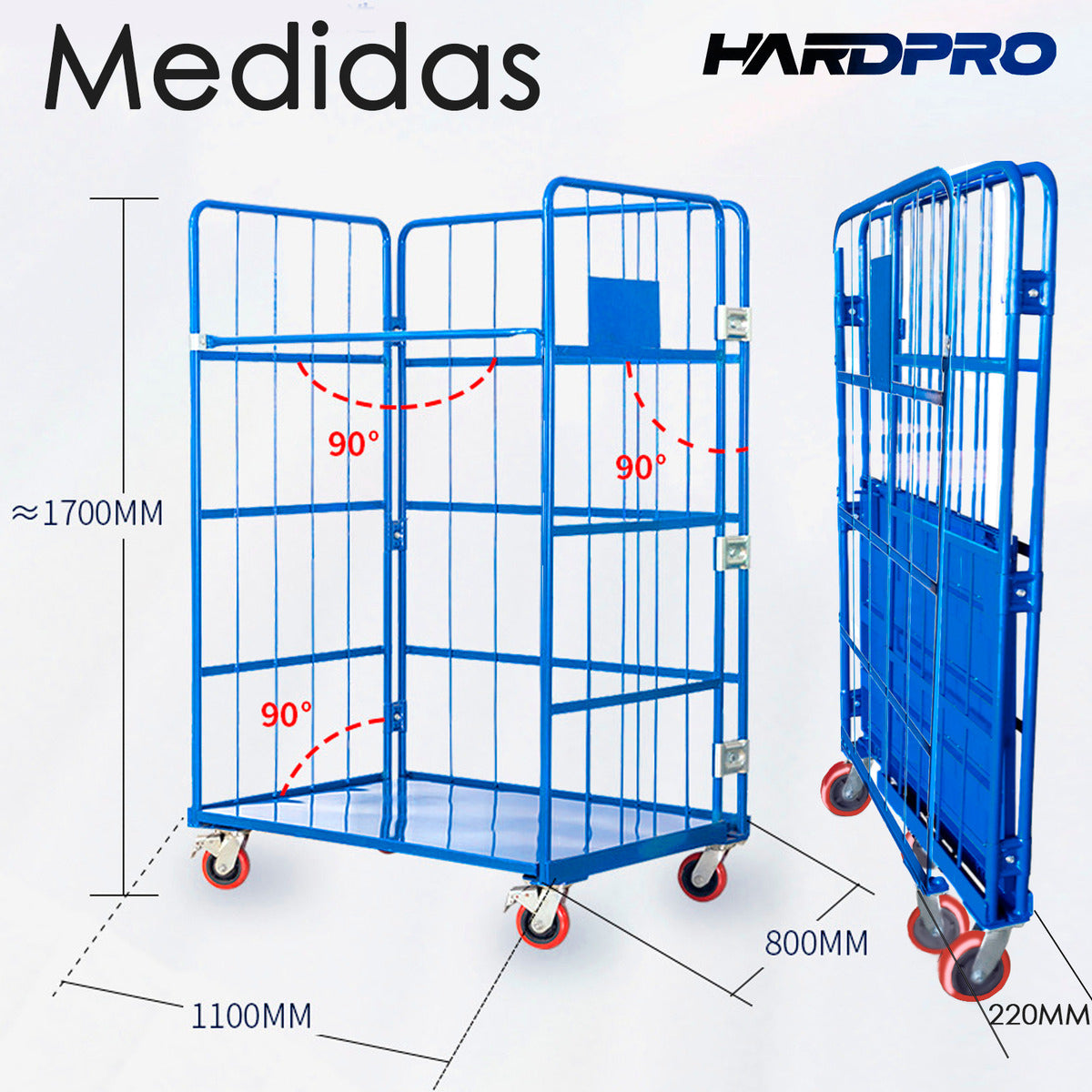 Carro Picking De Carga Para Bodega Plegable Acero 500kg