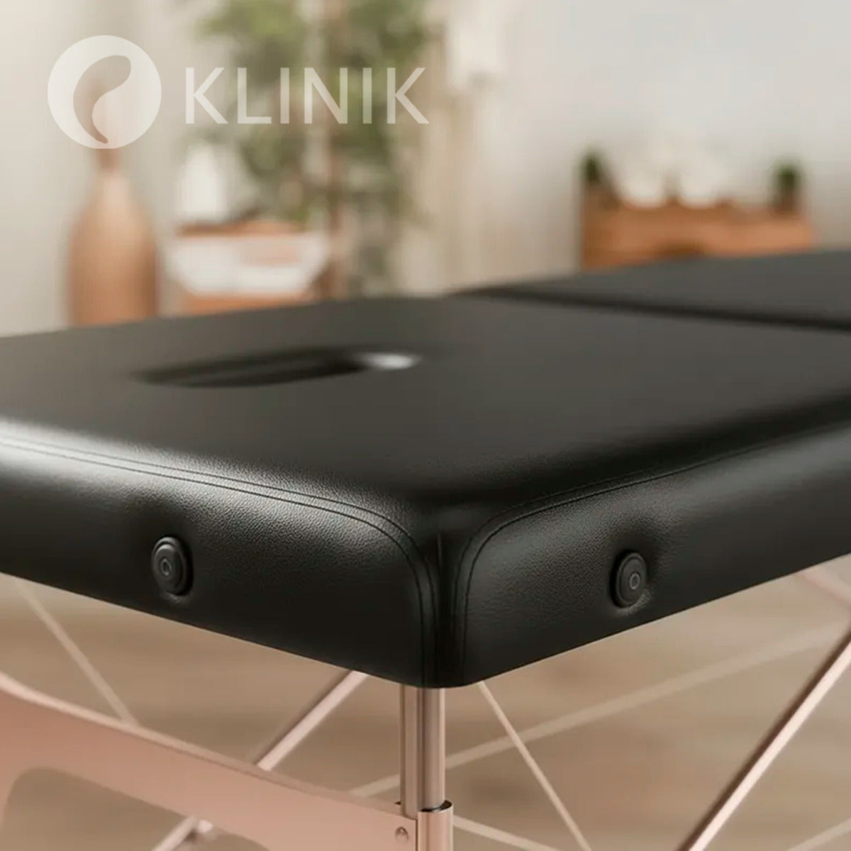 Camilla Cama Masajes Klinik 200kg Aluminio Plegable Acolchada Negro