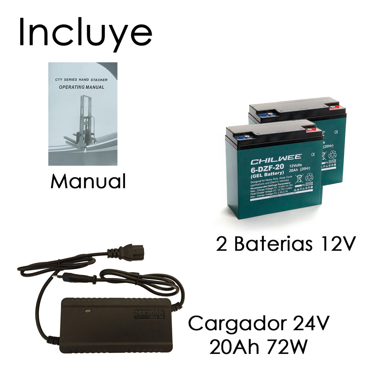 Apilador Hidráulico Eléctrico En Acero 2 toneladas 1,6 metros Montacarga Hardpro