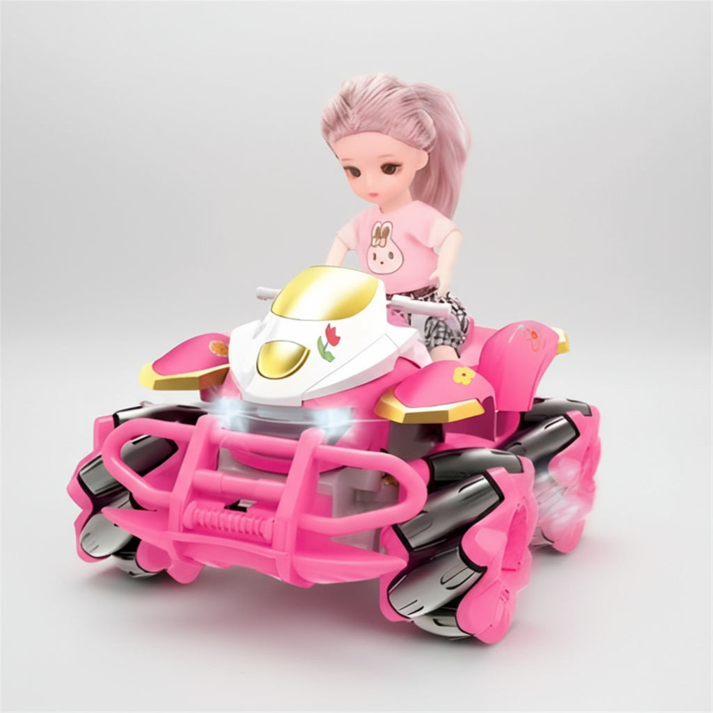 Auto Control Remoto Cuatrimoto Niña Princesa Drift 22 Cm Rosa