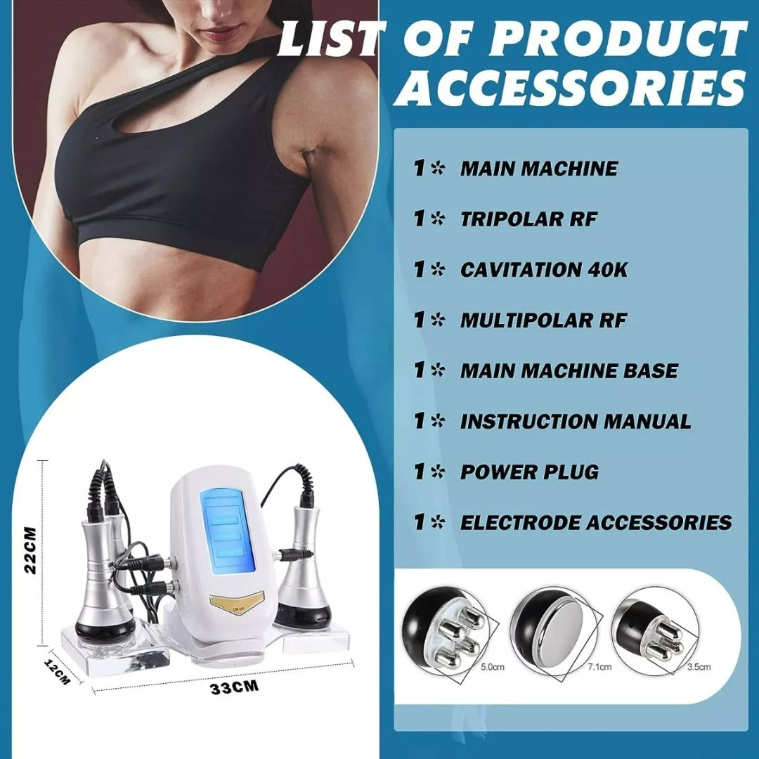 Maquina Radiofrecuencia Cavitacion 40k Ultrasonido 3 En 1