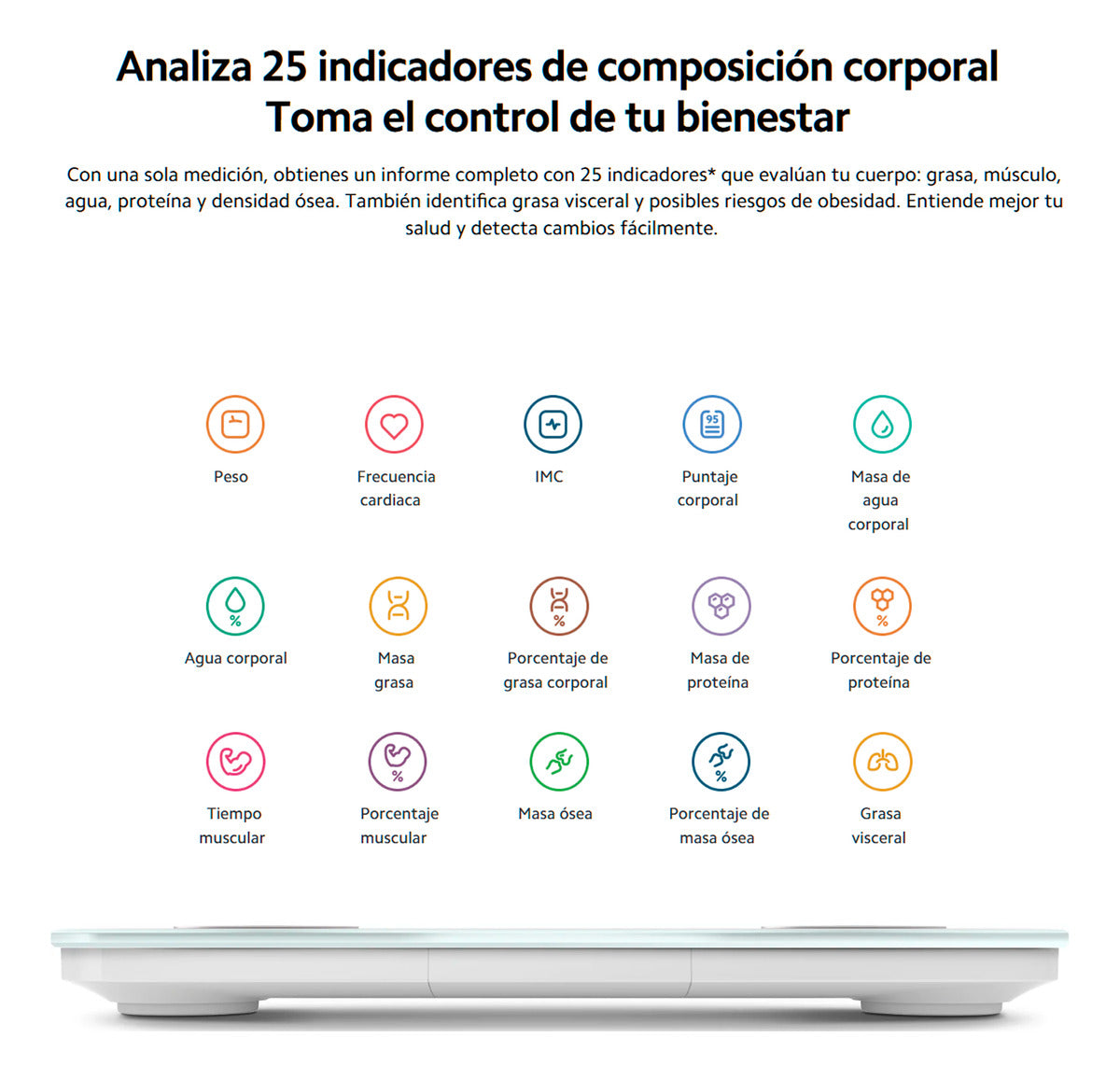 Xiaomi Mi S400 Báscula De Composición Corporal Dexa 150kg Bt Blanco