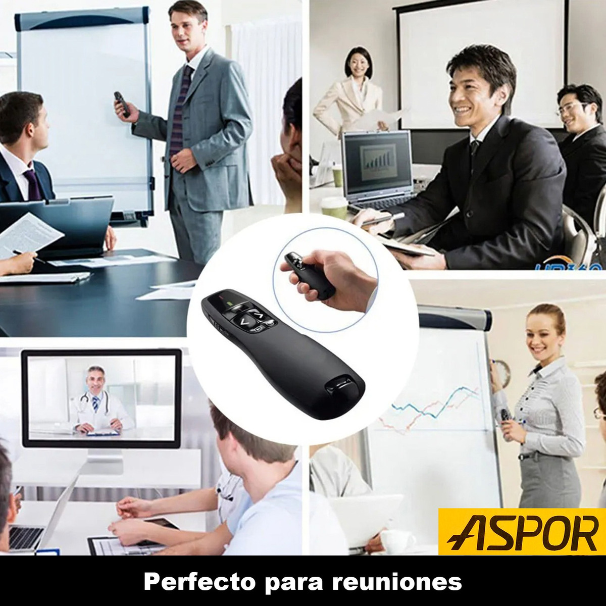 Presentador Powerpoint Puntero Laser 100m R400 Inalámbrico