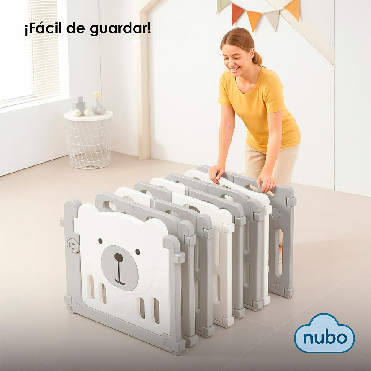 Corral Juegos Bebe Infantil Nubo Premium De 155x192cm Armable