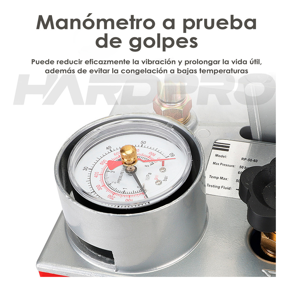 Bomba Manual Prueba Presion Hidraulica 0-50bar 728psi 5mp
