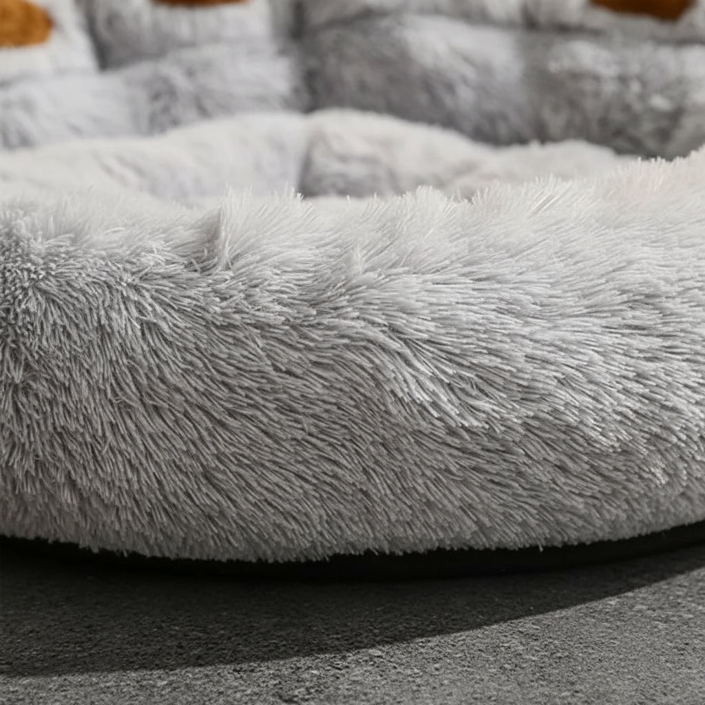 Cama Perro Premium Aspor Pata Lavable Antiestrés 90cm Gris Oscuro