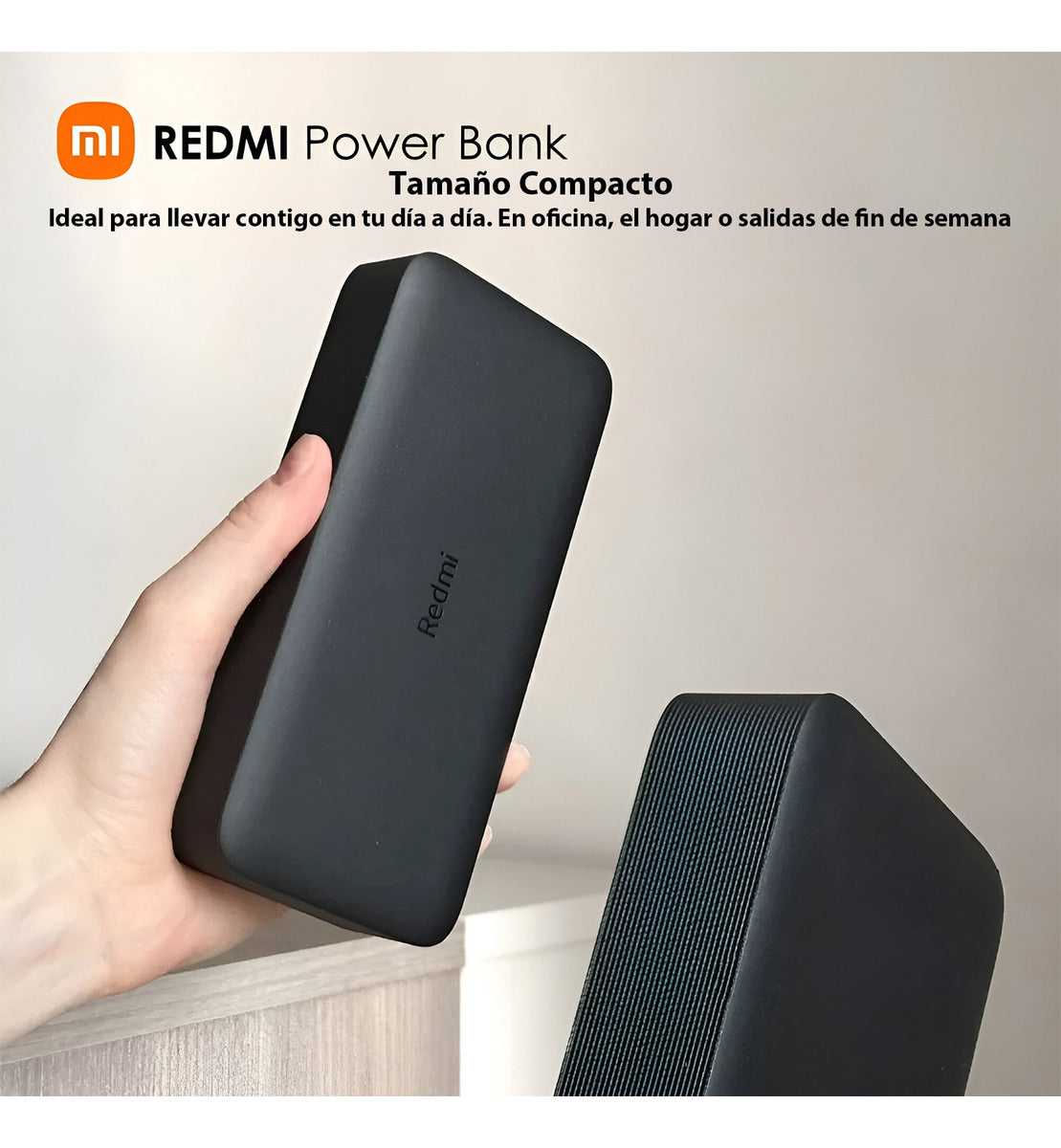 Cargador Portatil Xiaomi Redmi 18w 20.000mah Carga Rapida Negro