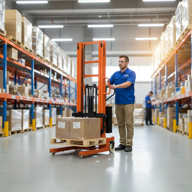 Apilador Hidráulico Eléctrico En Acero 2 toneladas 1,6 metros Montacarga Hardpro