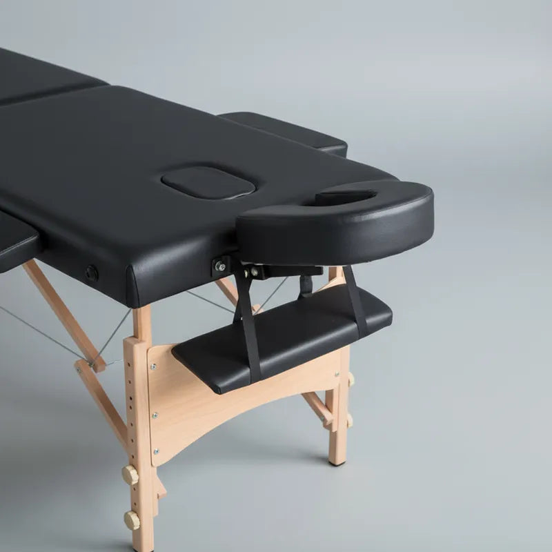 Camilla Para Masajes Estética Plegable De Madera Klinik Negro