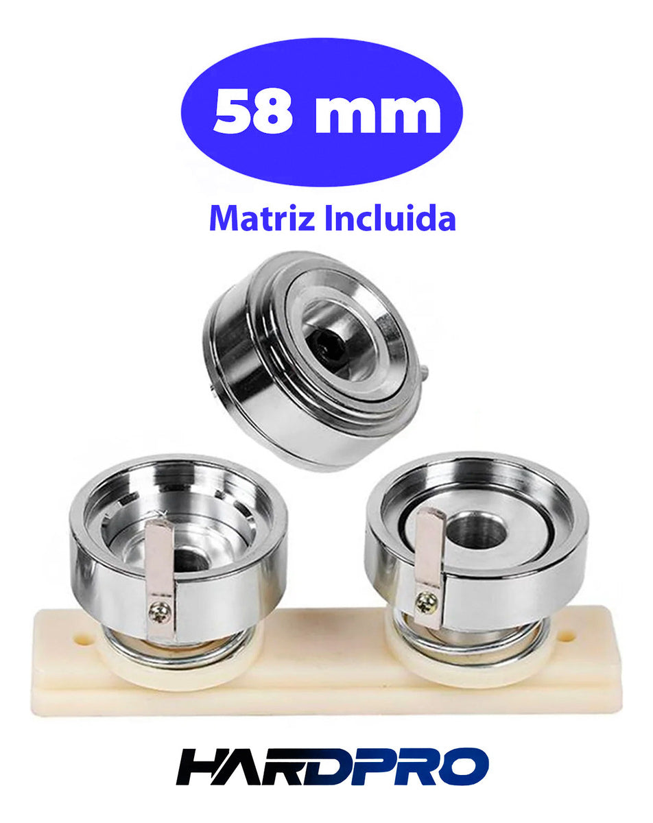 Maquina Prensa De Chapitas Con Matriz De 58mm Con 100 Chapitas