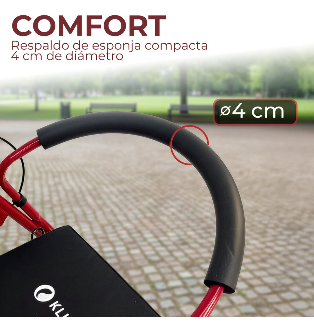 Burrito Andador Ortopedico Adulto Con 4 Ruedas Y Frenos Con Asiento