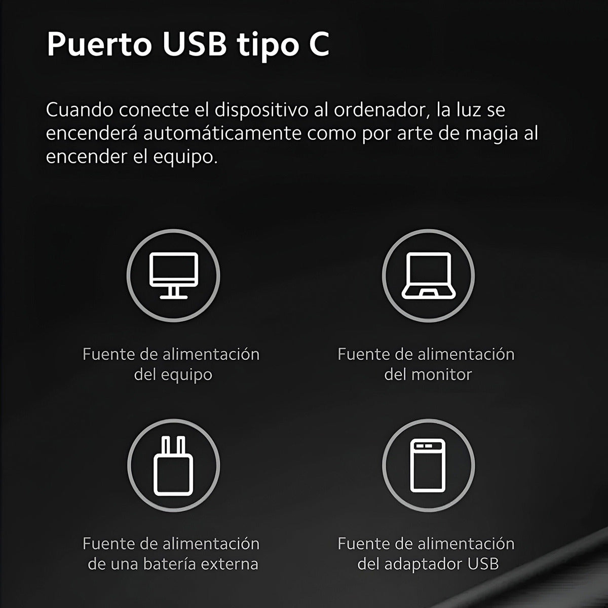 Xiaomi Mi Computer Monitor Light Bar Lámpara Led Lectura Negro