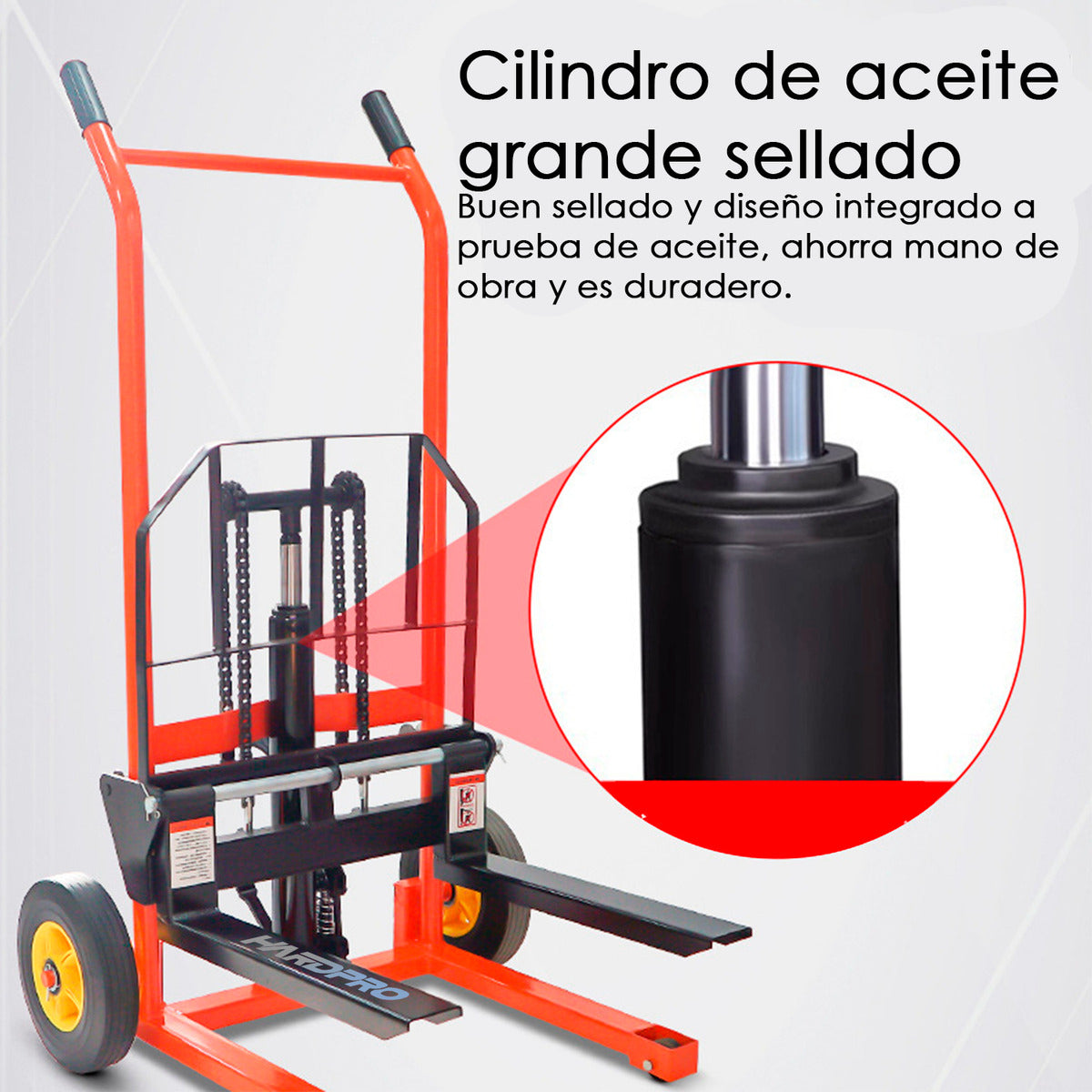 Apilador Hidraulico De Carga 200kg Elevacion 95cm Montacarga Yegua Hardpro