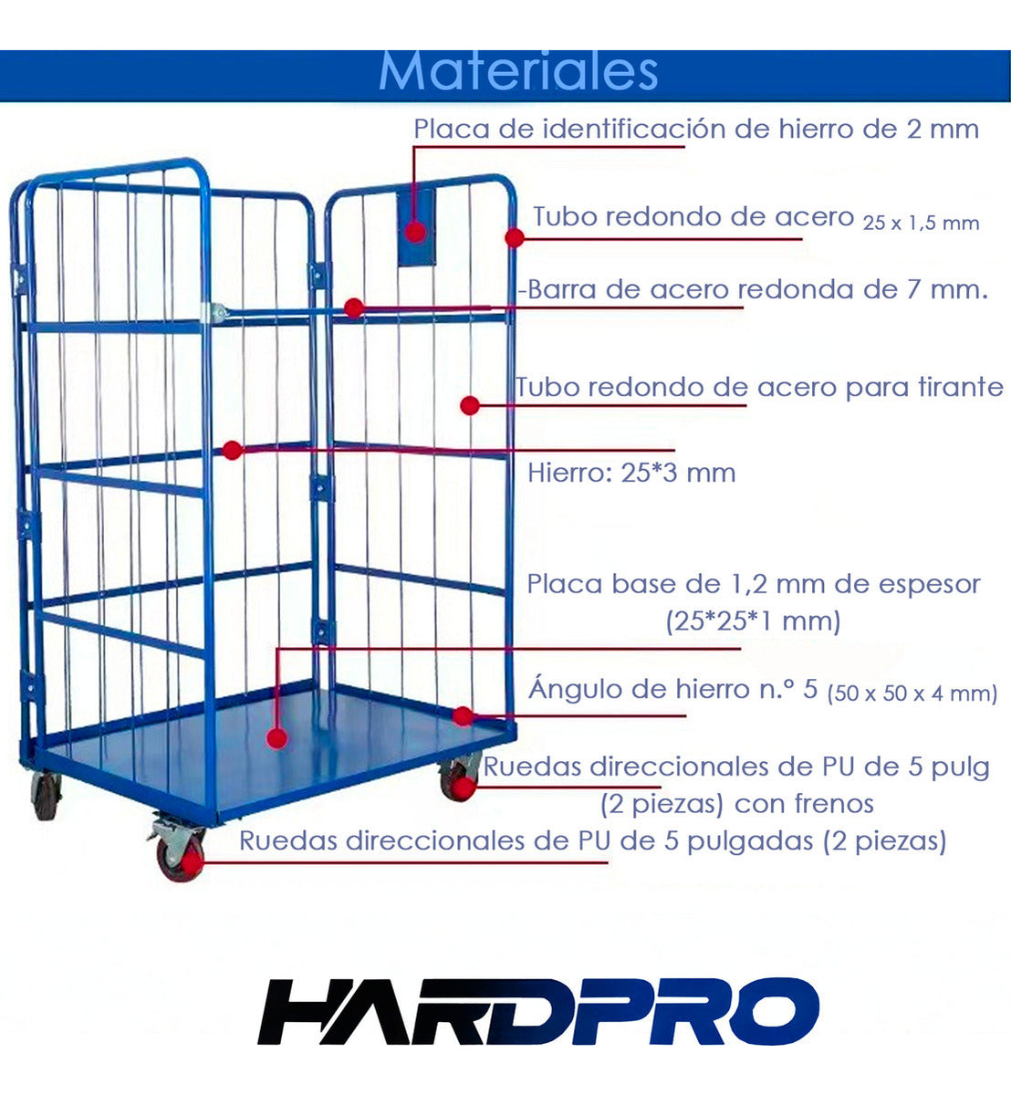 Carro Picking De Carga Para Bodega Plegable Acero 500kg