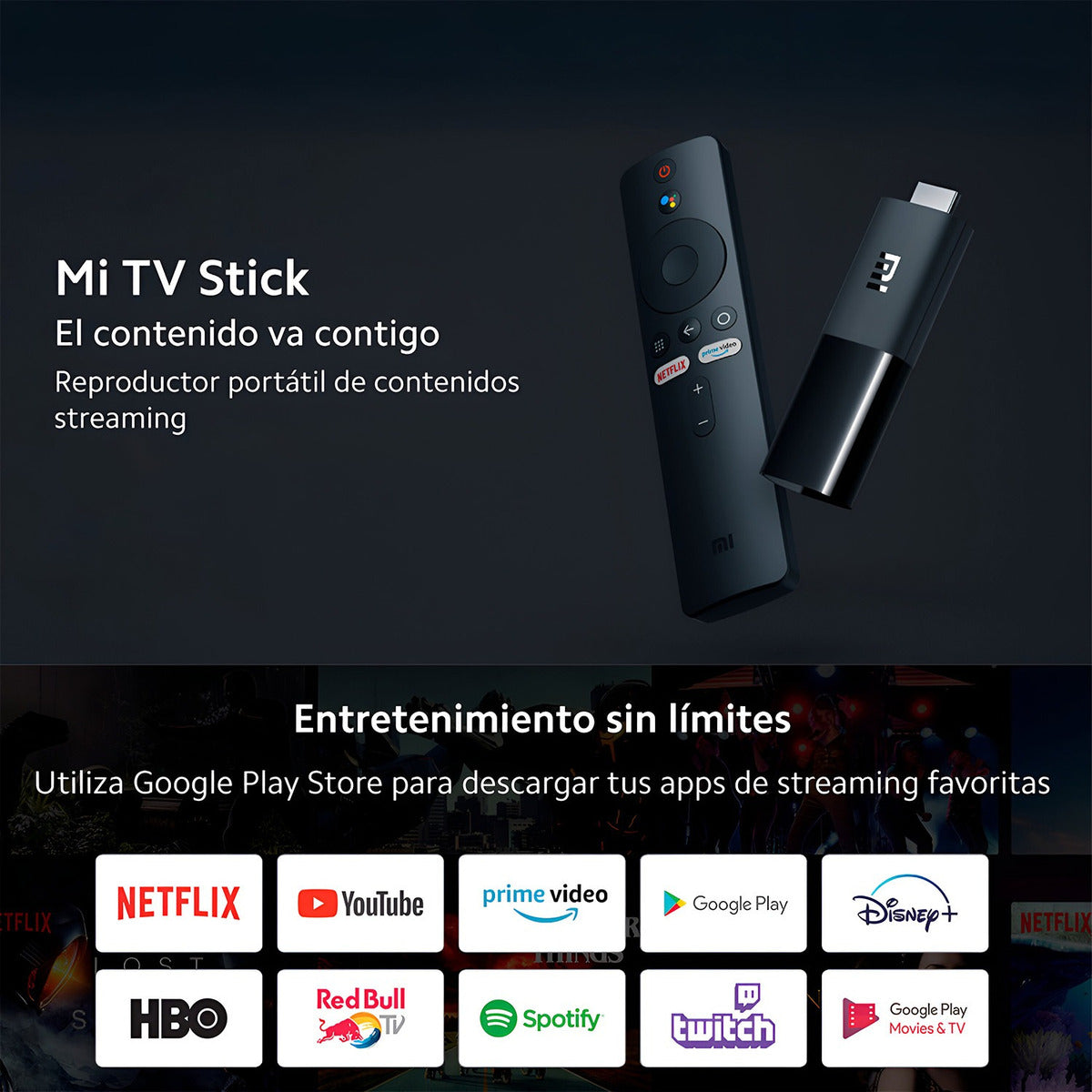 Xiaomi Mi Tv Stick Eu Streaming Full Hd 8gb Chromecast Negro