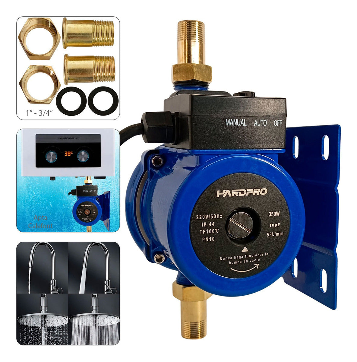 Bomba Presurizadora Agua Hardpro 58 L/min 350 W