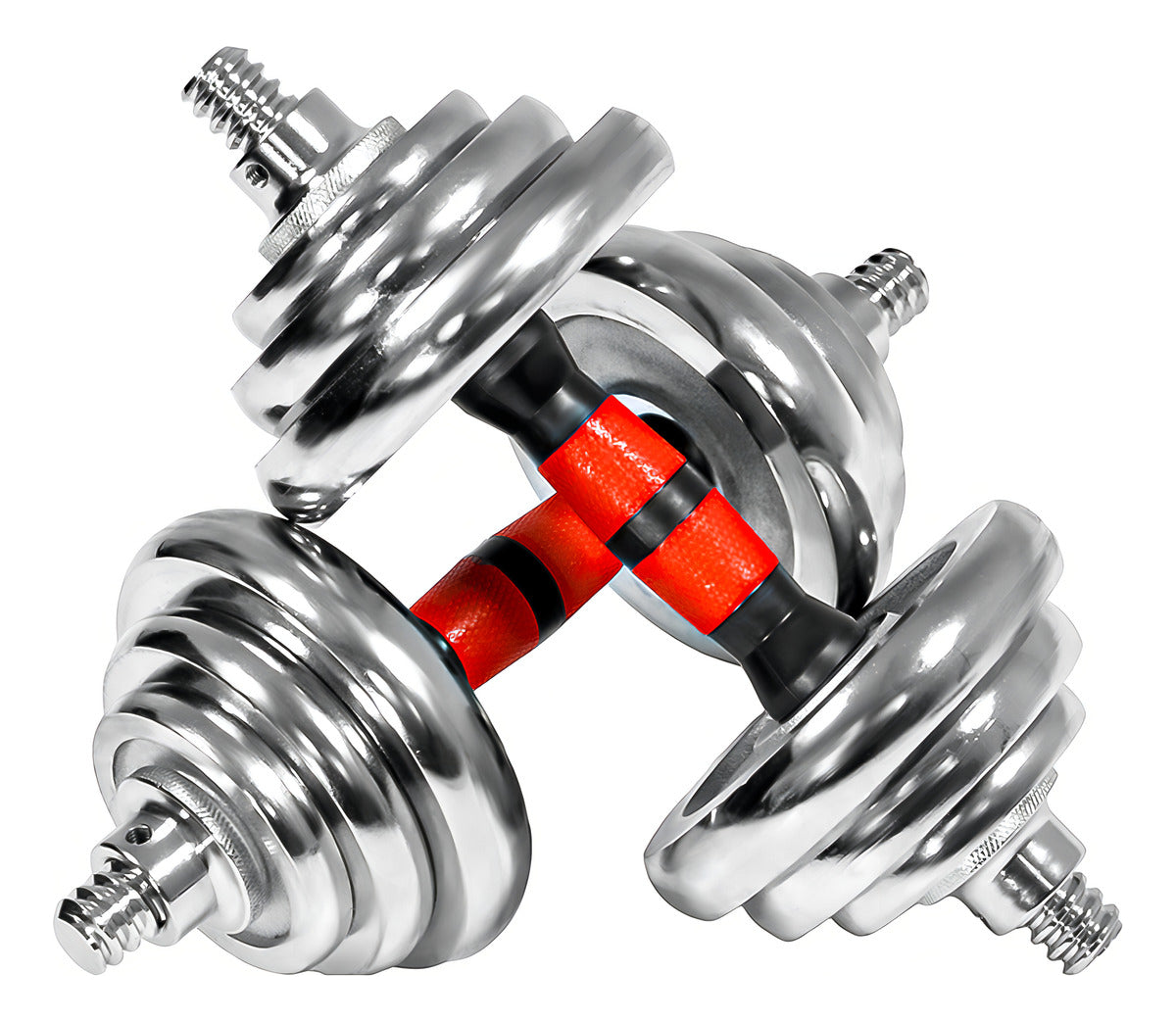 Set Mancuernas Cromado Ajustables 30 Kg Con Maletín
