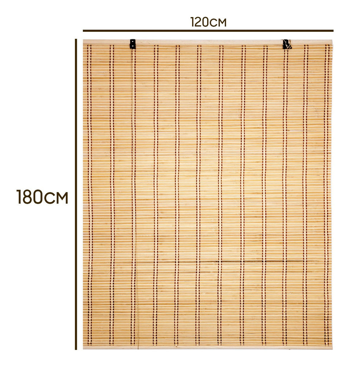 Cortina De Bambú Persiana Roller 120x180cm Enrollable Unicolor