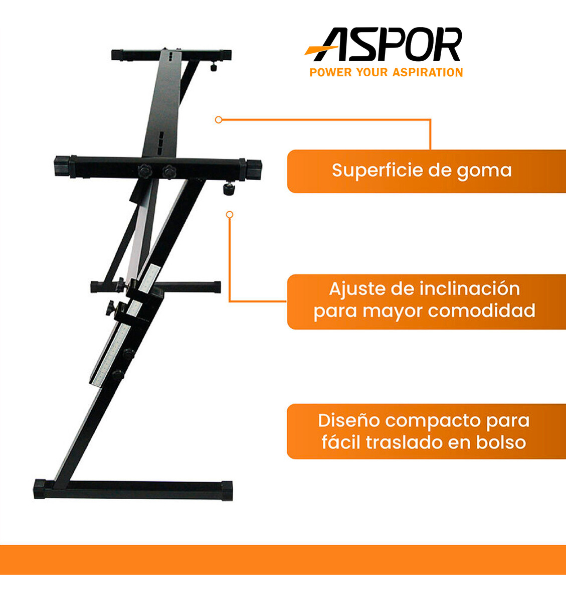 Atril Fijo Soporte Para Teclado Tipo Z Ajustable 81cm