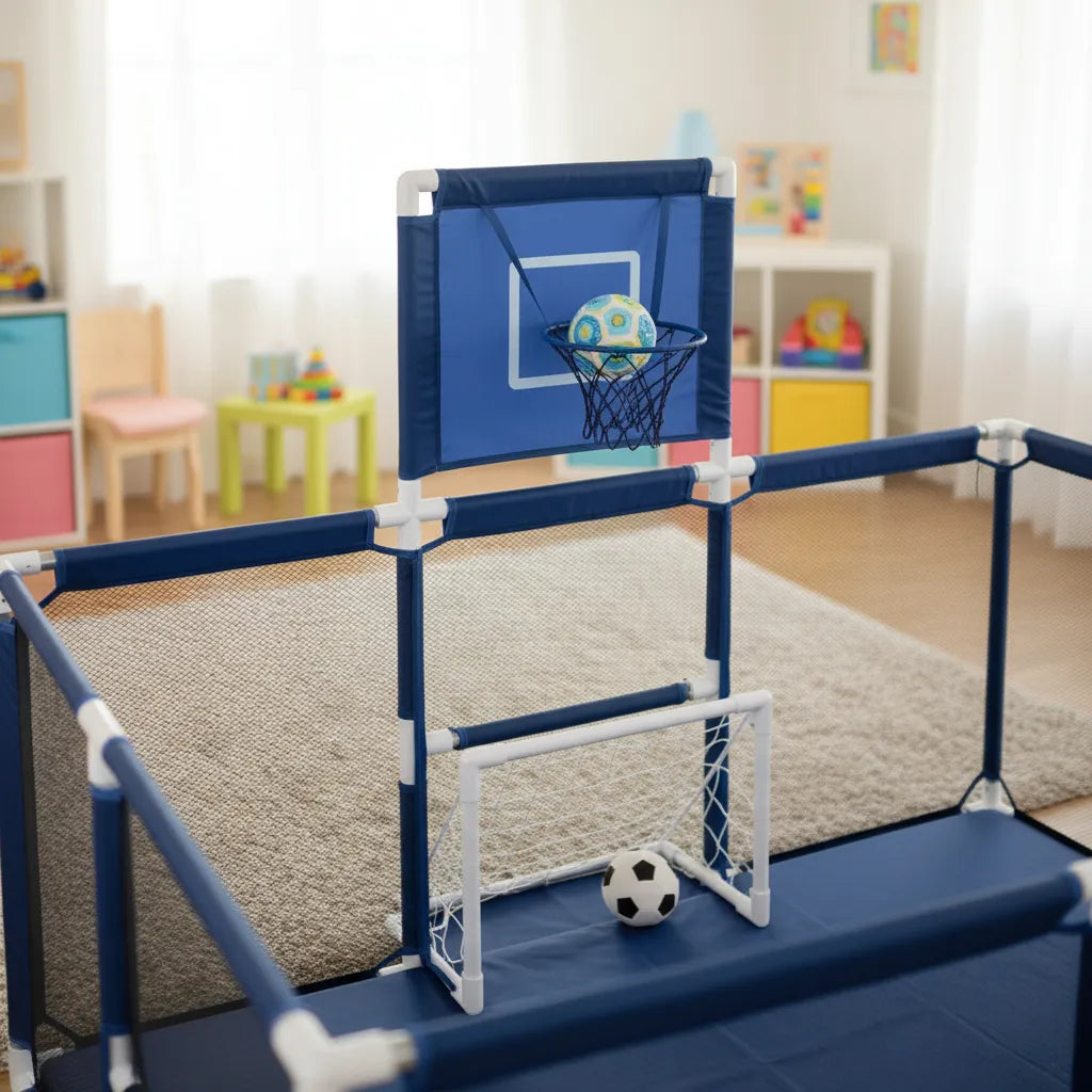 Corral Infantil 3 en 1 Juegos Malla Tela Oxford 180x120cm