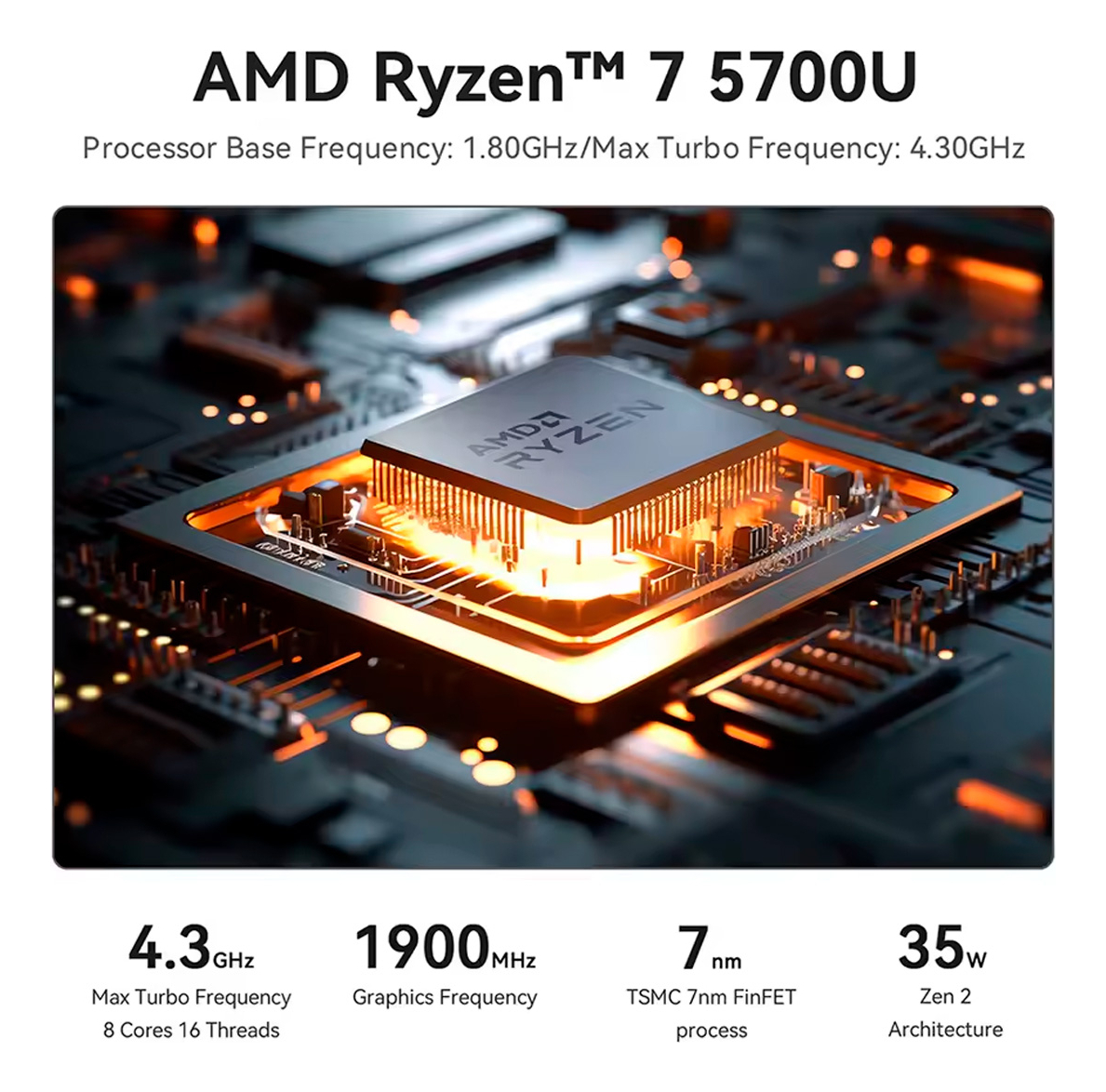 Mini Pc Beelink Ser5 Amd Ryzen 7 5700u 32 Gb Ram 1tb Ssd M.2