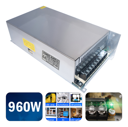 Fuente Poder 12v 80a 960w Transformador 220v Camaras Cinta