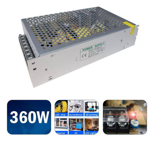 Fuente Poder 12v 30a 360w Transformador 220v Camaras Cinta