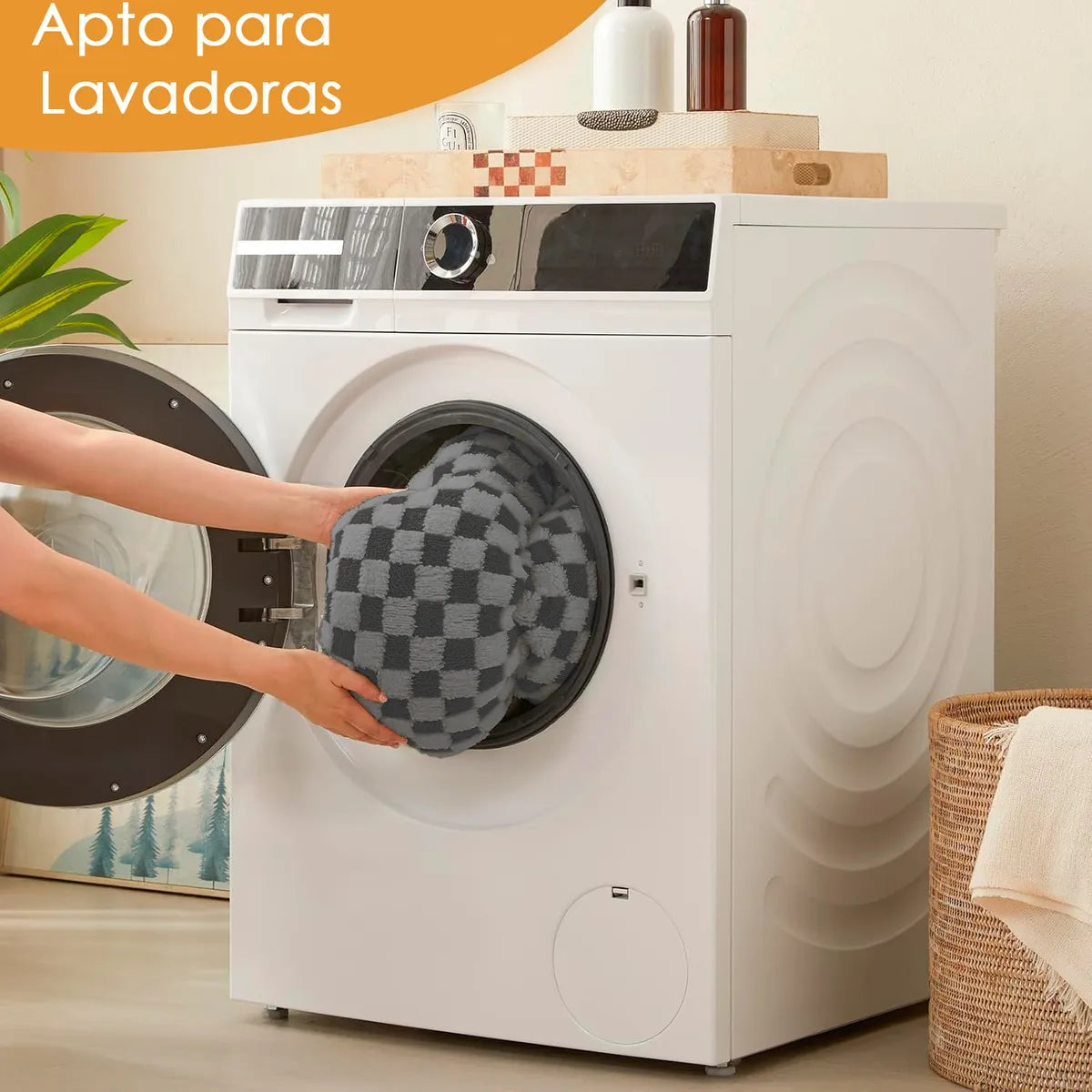 Cama Perro Premium Lavable Polar Redonda 100cm