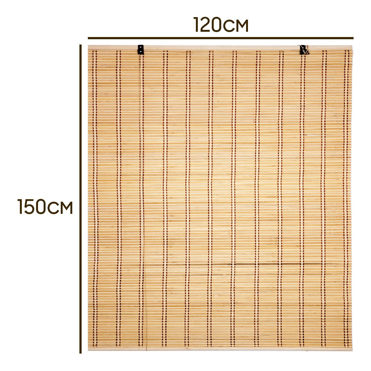 Cortina De Bambú Persiana Roller 120x150cm Enrollable Unicolor