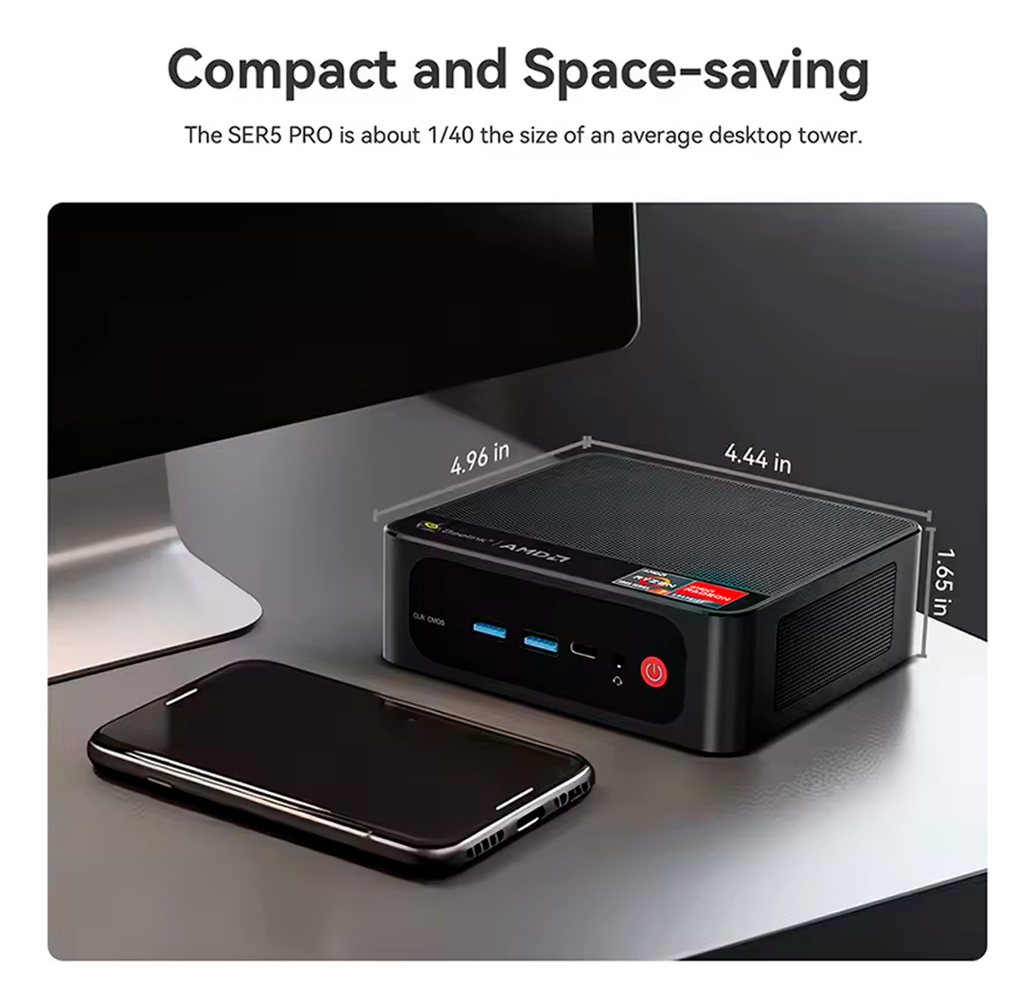 Mini Pc Beelink Ser5 Amd Ryzen 7 5700u 32 Gb Ram 1tb Ssd M.2