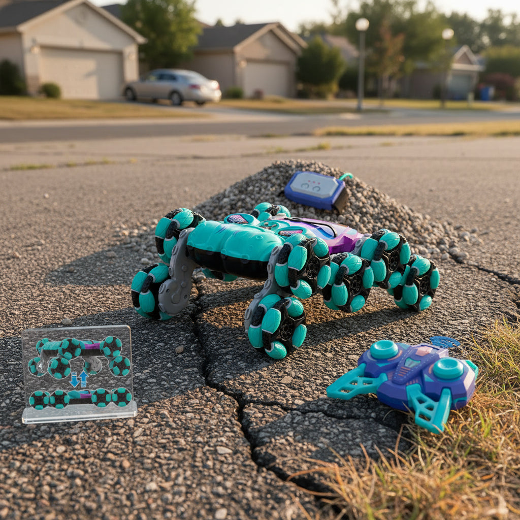 Auto Control Remoto Escalador Octopus Luces Sonido 360°